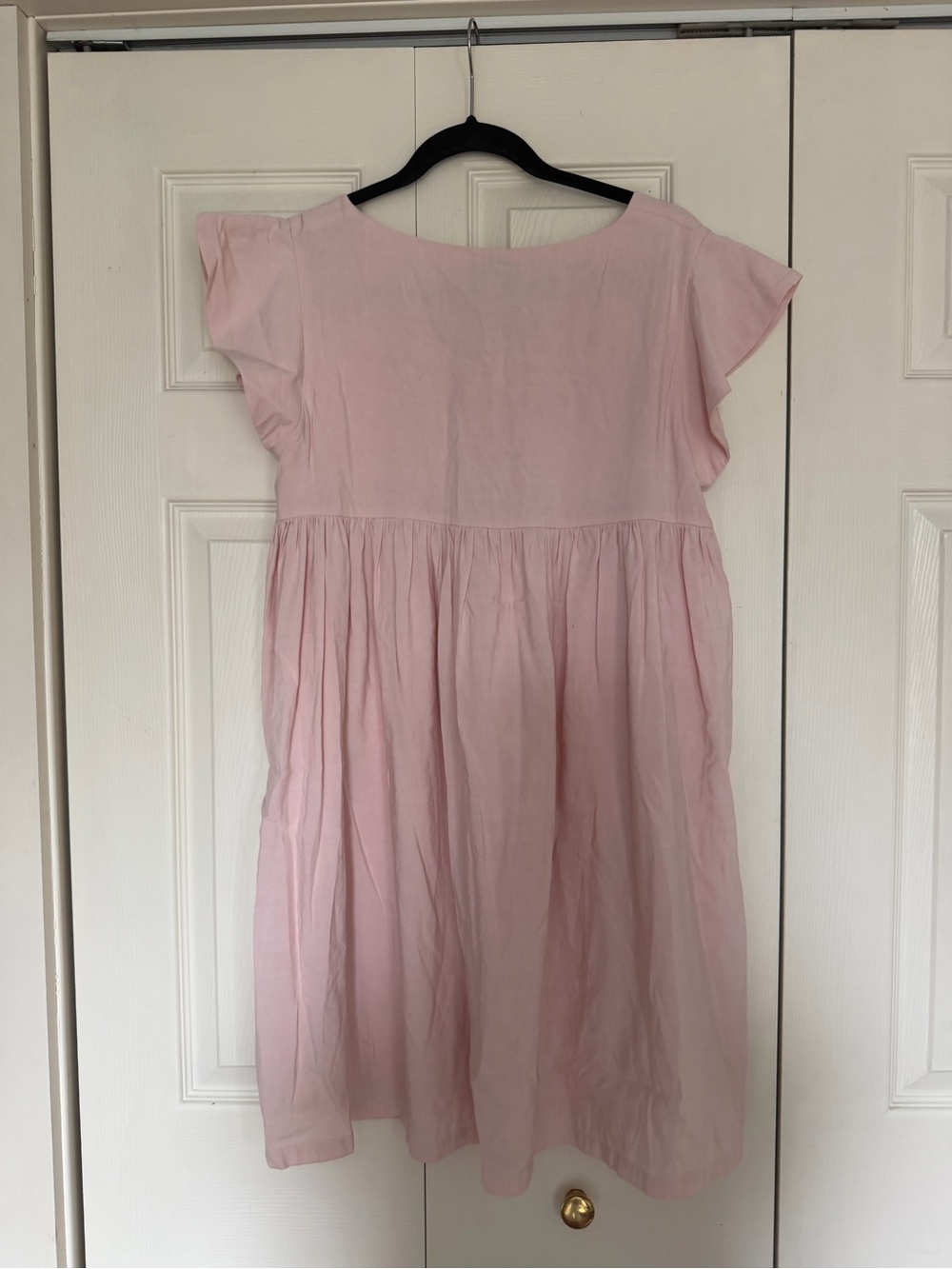Emend Knudsen Pink V-Neck Flutter Sleeve Dress - Picture 2 of 3